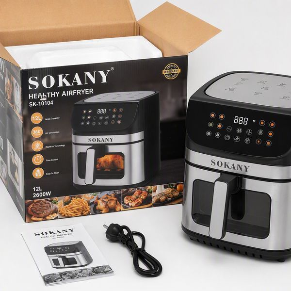 აეროფრიტიუნელი SK-10104 &mdash; 12ლ, 2600ვტ, სენსორული მართვა 60001 фото